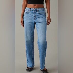 American Eagle AE Strigid Low-Rise Baggy Straight Jean, Sz 10